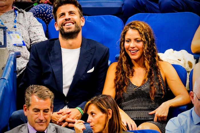 Gerard Pique dan Shakira sedang menyaksikan pertandingan yang mempertontonkan Rafael Nadal pada US Open 2019.