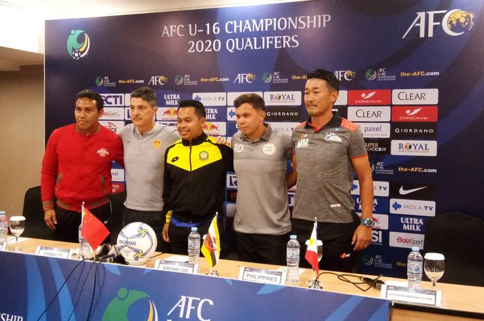 Konferensi pers Kualifikasi Piala Asia U-16 2020, Jumat (13/9/2019).