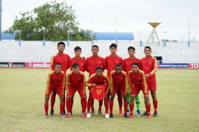 Skuat timnas U-16 Indonesia yang tampil di Kualifikasi Piala Asia U-16 2020.