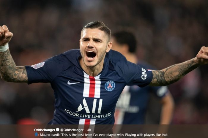 Penyerang asal Argentina, Mauro Icardi, kini membela Paris Saint-Germain.