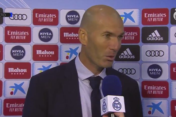 Pelatih Real Madrid, Zinedine Zidane.