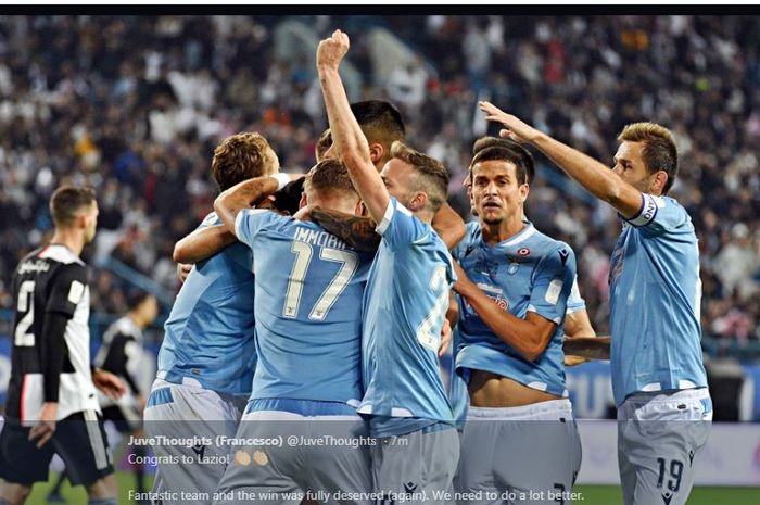 Lazio mengalahkan Juventus dalam Piala Super Italia 2019 di Riyadh, 22 Desember 2019.