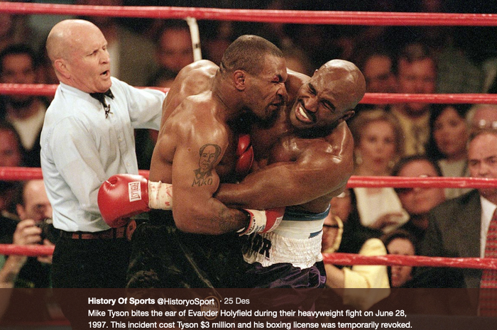 Pertarungan Mike Tyson vs Evander Holyfield yang memiliki cerita yang penuh kenangan. 