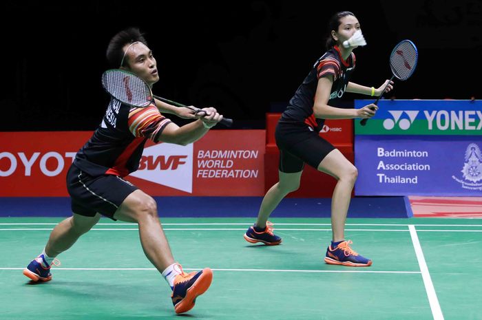 Pasangan ganda campuran Indonesia, Hafiz Faizal/Gloria Emanuelle Widjaja, tampil pada Thailand Masters 2020 di Indoor Huamark Stadium, Bangkok, Thailand, Sabtu (25/1/2020)