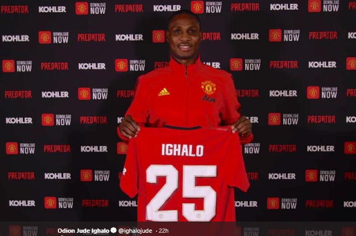 Striker Manchester United, Odion Ighalo.
