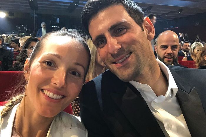 Foto Novak Djokovic dan istrinya, Jelena Djokovic