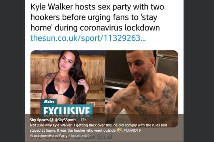 Louise McNamara dan Kyle Walker dalam pusaran pesta seks bek Manchester City di tengah pandemi virus corona.