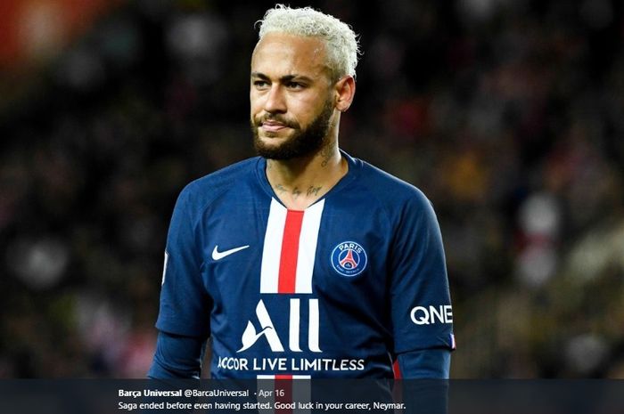 Penyerang Paris Saint-Germain (PSG), Neymar.