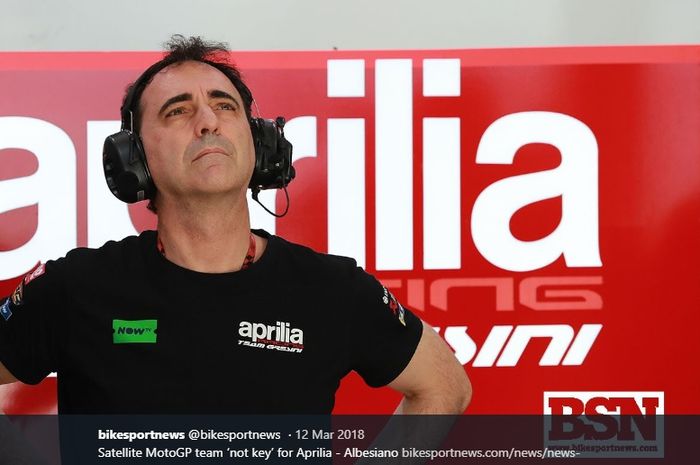 Direktur Teknik Aprila, Romano Albesiano, tertarik dengan ide mendatangkan Valentino Rossi. 