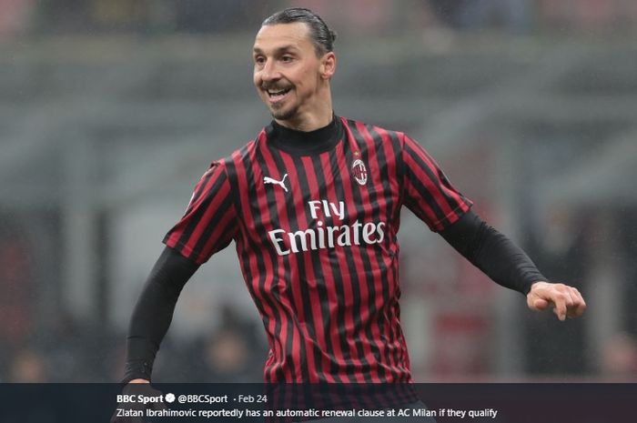 Penyerang AC Milan, Zlatan Ibrahimovic.