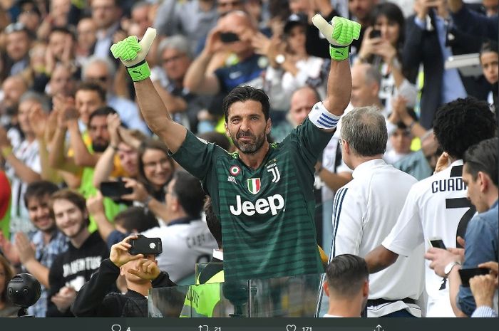 Kiper veteran Juventus, Gianluigi Buffon, diambang meraih enam gelar juara Coppa Italia jika timnya mampu menaklukkan Napoli di final,  Rabu (17/6/2020).