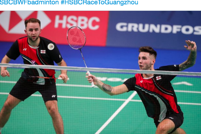 Pasangan ganda putra Inggirs, Ben Lane/Sean Vendy di All England 2021.