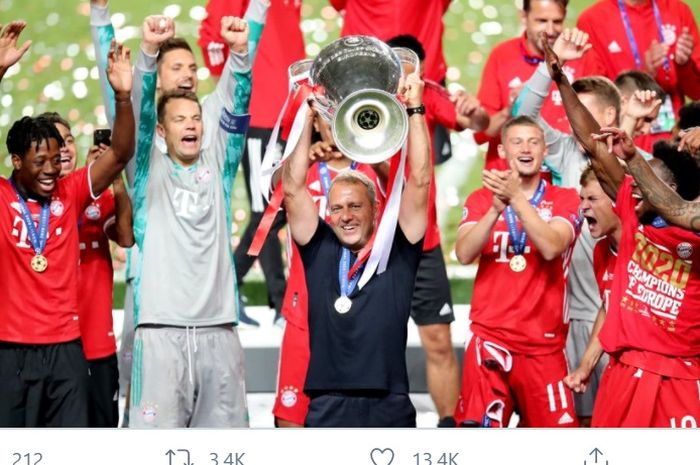 Hansi Flick, pelatih yang membawa Bayern Muenchen menjuarai Liga Champions 2019-2020.