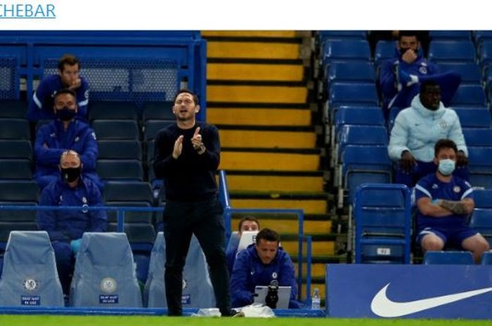 Pelatih Chelsea, Frank Lampard.