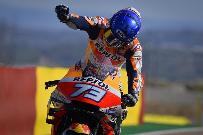Adik Marc Marquez, Alex Marquez umbar rahasia podium di MotoGP Aragon 2020.