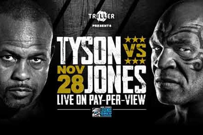 Poster pertandingan tinju Mike Tyson vs Roy Jones Jr.