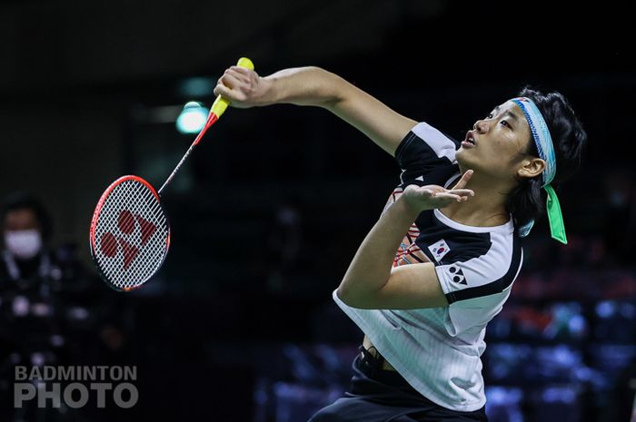 Tunggal putri Korea Selatan, An Se-young saat tampil pada babak kedua Thailand Open 2021, Kamis (14/1/2021)