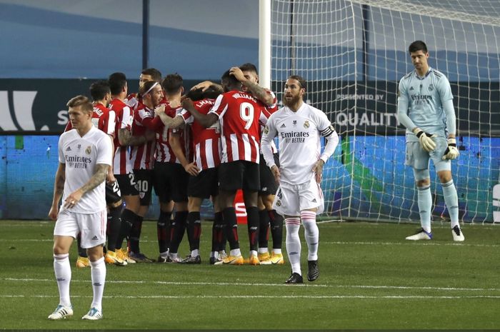 Real Madrid takluk 1-2 dari Athletic Bilbao di babak semifinal Piala Super Spanyol, Kamis (14/1/2021) waktu setempat atau Jumat dini hari WIB.