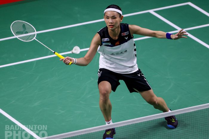 Aksi tunggal putri Taiwan, Tai Tzu Ying pada babak kedua Thailand Open II 2021, Kamis (21/1/2021)