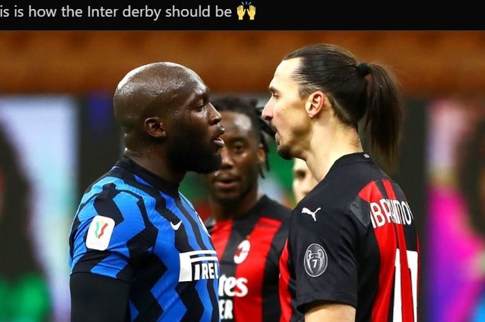 Momen cekcok Romelu Lukaku dan Zlatan Ibrahimovic pada laga perempat final Coppa Italia.