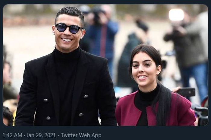 Superstar Juventus, Cristiano Ronaldo, dan kekasihnya, Georgina Rodriguez.