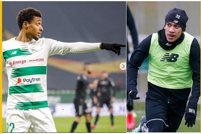 Kehadiran Joseph Ceesay (kiri) menjadi salah satu faktor yang membuat Egy Maulana Vikri makin terpinggirkan di Lechia Gdansk.