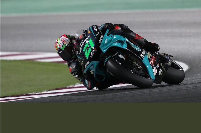 Franco Morbidelli (Petronas Yamaha SRT) kesal senasib dengan Valentino Rossi di MotoGP Qatar 2021.