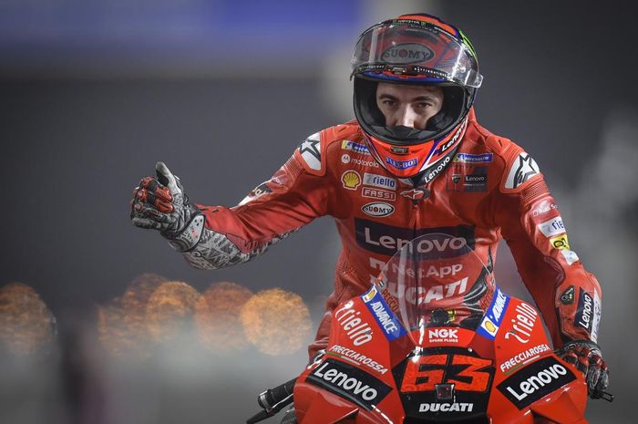 Pembalap Ducati Lenovo Team, Francesco Bagnaia bakal ganti strategi di MotoGP Doha 2021.