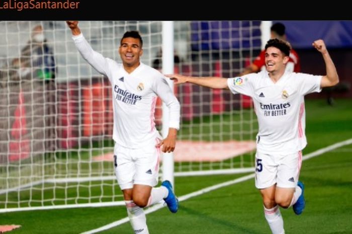 Casemiro turut mencatatkan namanya di papan skor kala Real Madrid menang 2-0 atas Osasuna dalam lanjutan pertandingan Liga Spanyol 2020-2021.