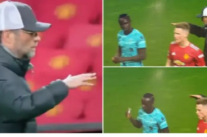 Momen Sadio Mane tak acuhkan Juergen Klopp saat ingin berjabat tangan di akhir laga Liverpool versus Manchester City, Jumat (14/5/2021).