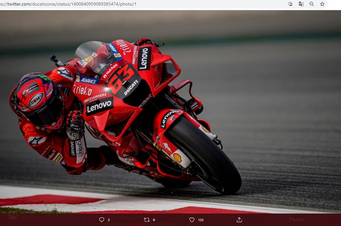 Pembalap Ducati Lenovo, Francesco Bagnaia,.