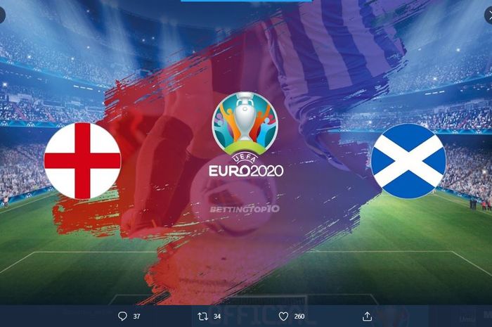 Matchday 2 Grup D EURO 2020 Timnas Inggris vs Skotlandia disiarkan langsung dari Stadion Whembley, London, pada Sabtu (19/6/2021) mulai pukul 02.00 WIB.
