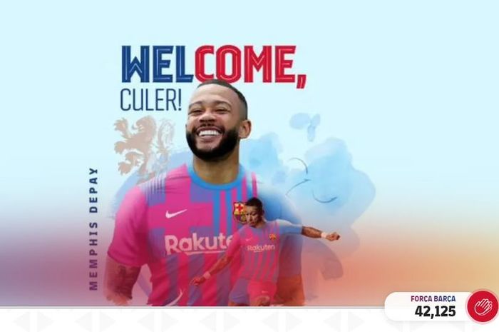 Memphis Depay resmi bergabung dengan FC Barcelona di bursa transfer musim panas 2021.