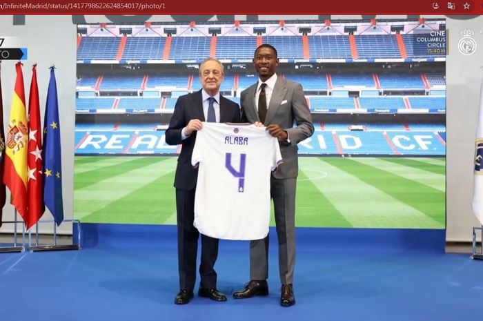 David Alaba akan menggunakan nomor punggung 4 di Real Madrid pada musim depan.
