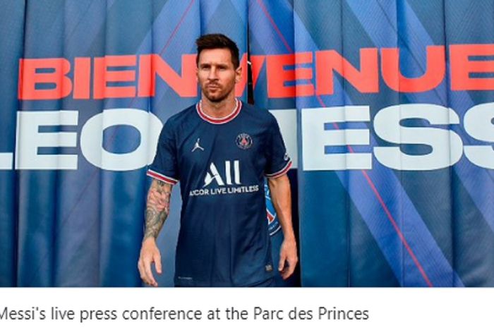 Lionel Messi resmi bergabung dengan Paris Saint-Germain pada Rabu (11/8/2021) dini hari WIB.