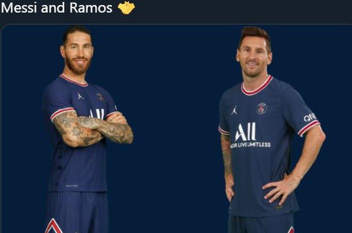 Sergio Ramos dan Lionel Messi kini jadi rekan setim di Paris Saint-Germain.
