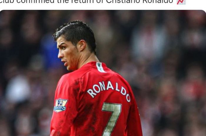 Ekspresi Cristiano Ronaldo saat membela Manchester United.