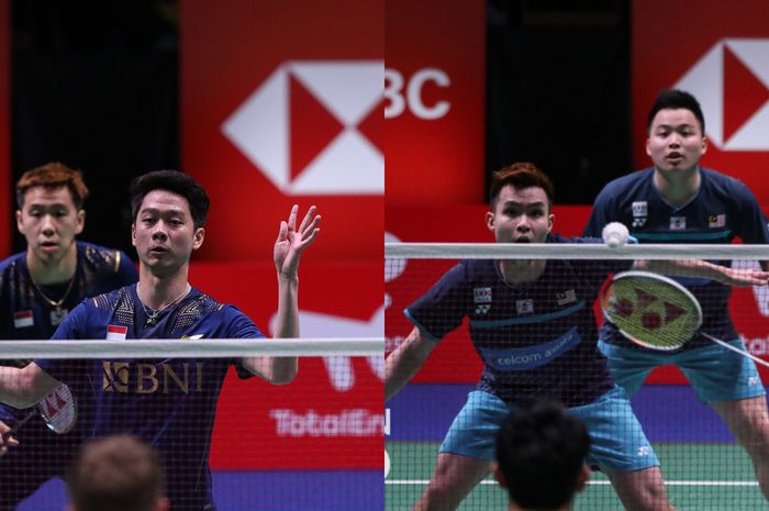 Kolase Marcus Fernaldi Gideon/Kevin Sanjaya Sukamuljo (Indonesia) vs Aaron Chia/Soh Wooi Yik (Malaysia)