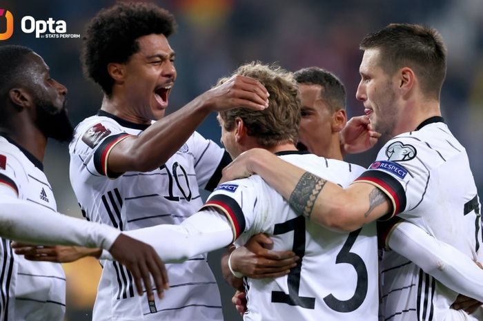 Thomas Mueller sukses menjadi penentu kemenangan timnas Jerman atas timnas Rumania dengan skor 2-1 pada laga Kualifikasi Piala Dunia 2022.