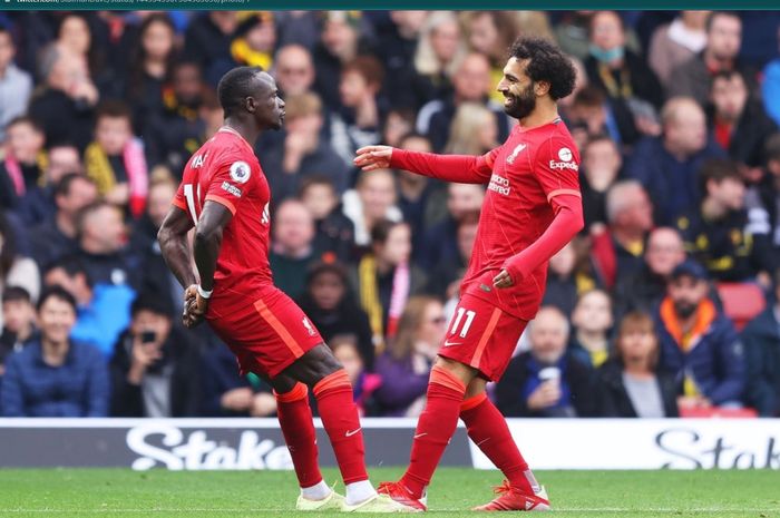 Sadio Mane dan Mohamed Salah bakal absen membela Liverpool pada awal tahun 2022.