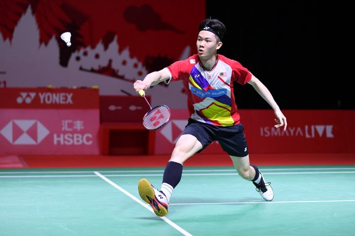 Pebulu tangkis tunggal putra Malaysia, Lee Zii Jia, World Tour Finals 2021 di Bali International Convention Centre, Nusa Dua, Kamis (2/12/2021).
