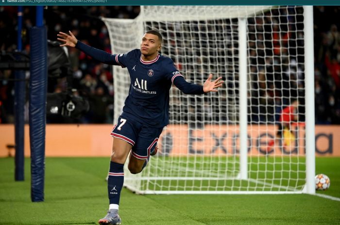Kylian Mbappe berhasil mencetak brace dalam tempo 7 menit kala Paris Saint-Germain berhadapan dengan Club Brugge pada matchday ke-6 Grup A Liga Champions 2021-2022.
