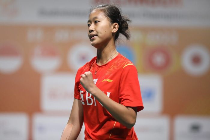 Tunggal putri Indonesia, Putri Kusuma Wardani saat tampil di final Kejuaraan Beregu Asia 2022, Minggu (20/2/2022).