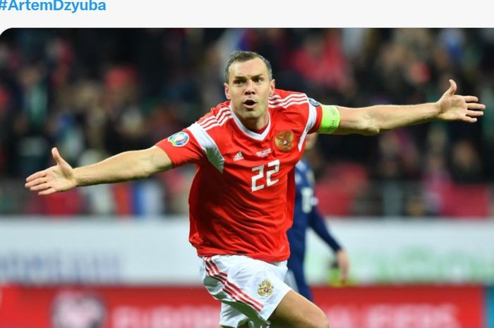 Kapten Timnas Sepak Bola Rusia, Artem Dzyuba.