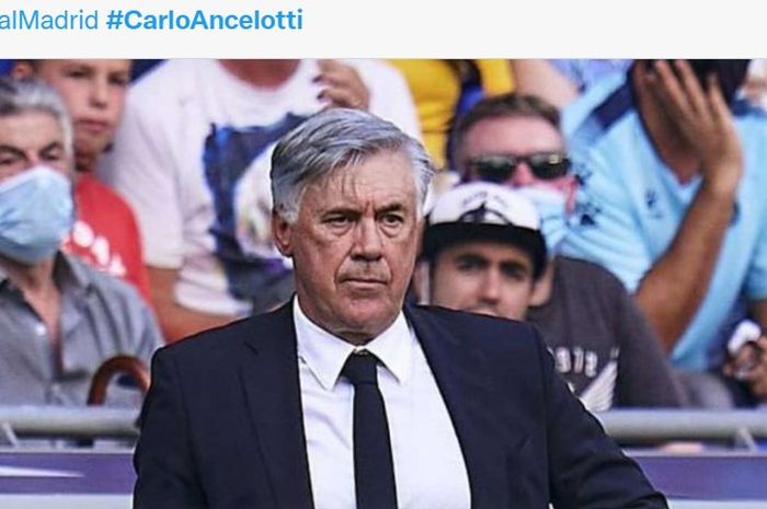 Pelatih Real Madrid, Carlo Ancelotti.