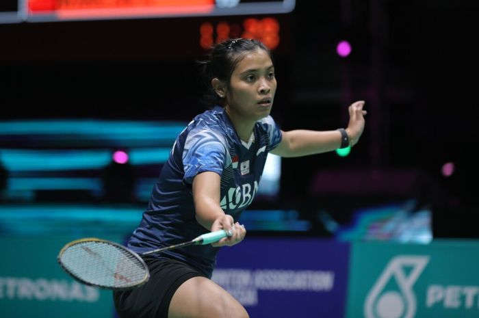 Tunggal putri Indonesia, Gregoria Mariska Tunjung kembali membuat kejutan saat melawan Akane Yamaguchi di Malaysia Masters 2022.