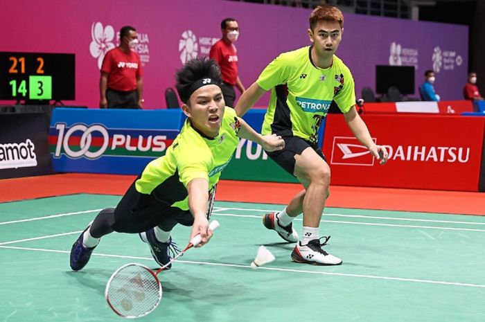 Ganda putra andalan Malaysia Goh Sze Fei-Nur Izzuddin Rumsani tersingkir di babak kedua turnamen bulu tangkis Singapore Open 2022.