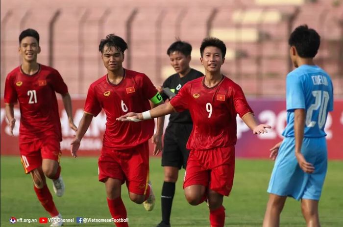 Timnas U-16 Vietnam menang 5-1 atas Singapura di laga perdana Grup A Piala AFF U-16 2022, Minggu (31/7/2022).