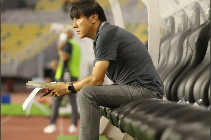 Shin Tae-yong saat mendampingi TImnas U-20 Indonesia berlaga di Kualifikasi Piala Asia U-20 2023.