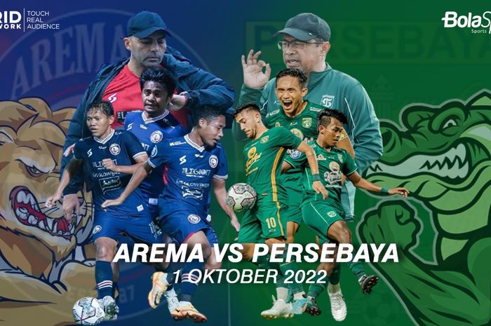Duel klasik Arema FC vs Persebaya Surabaya akan berlangsung pada pekan ke-11 Liga 1 di Stadion Kanjuruhan, Malang, 1 Oktober 2022. 